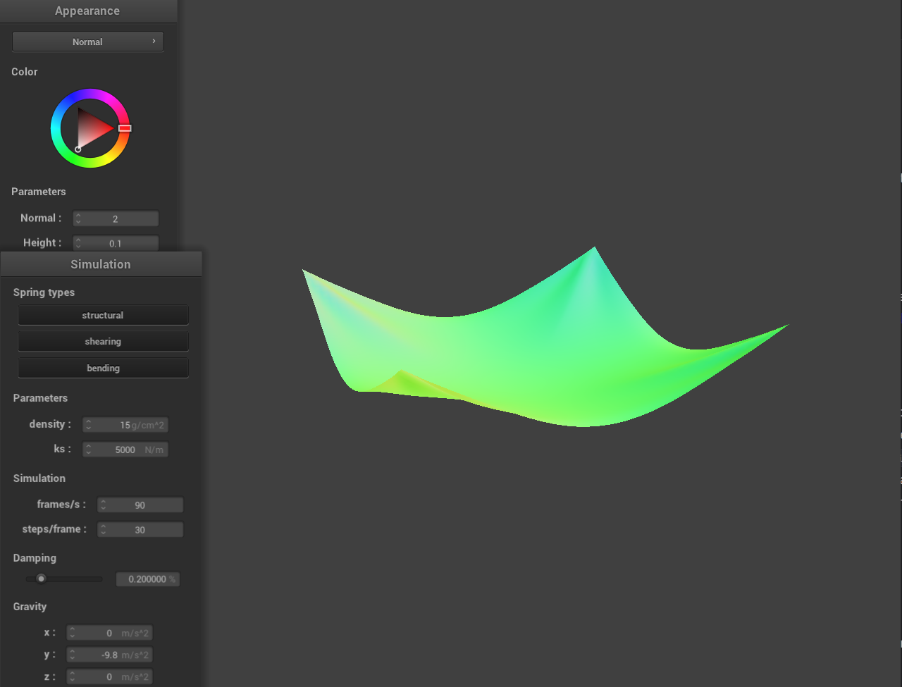 Cloth draped over sphere